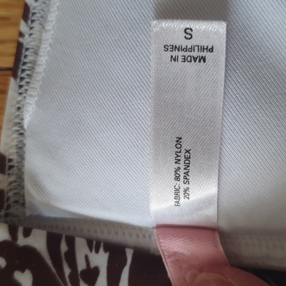 Victoria's Secret Chocolate Brown & White Print Bikini Swimsuit Bathing Suit - Picture 5 of 6